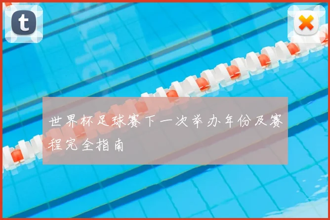 世界杯足球赛下一次举办年份及赛程完全指南